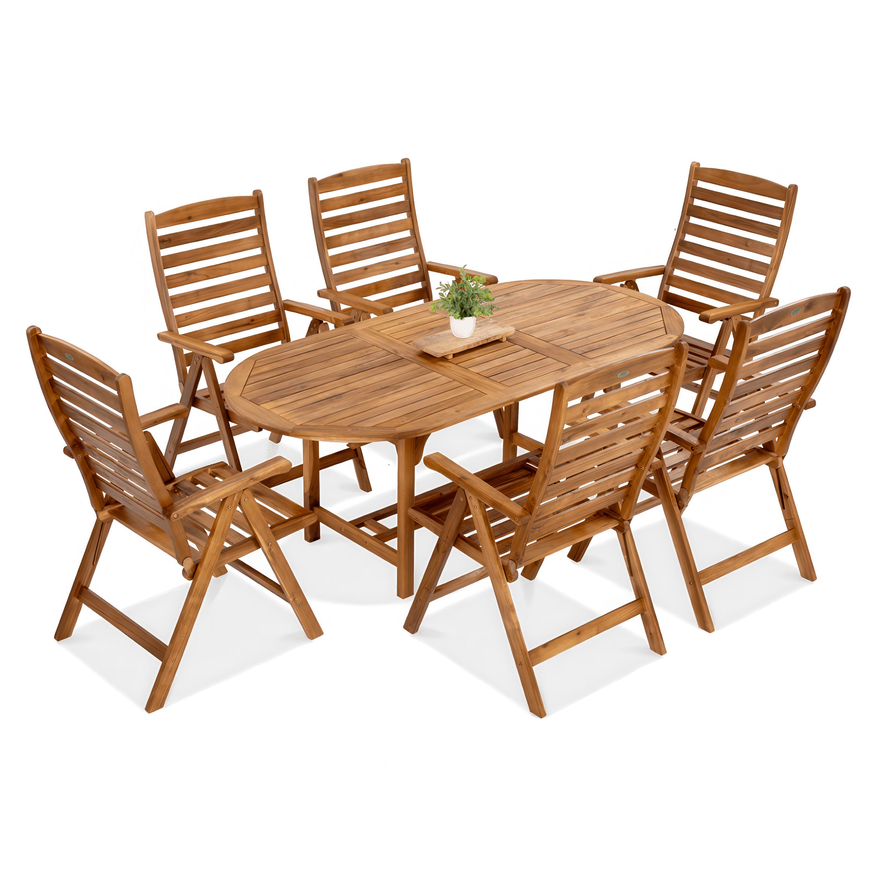 Mobilier de sufragerie din lemn AKADIA DINING 190/6+1- FOCUS GARDEN