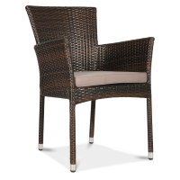 LERIDA Brown Technorattan fotoliu + pernă