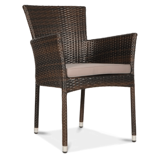 LERIDA Brown Technorattan fotoliu + pernă