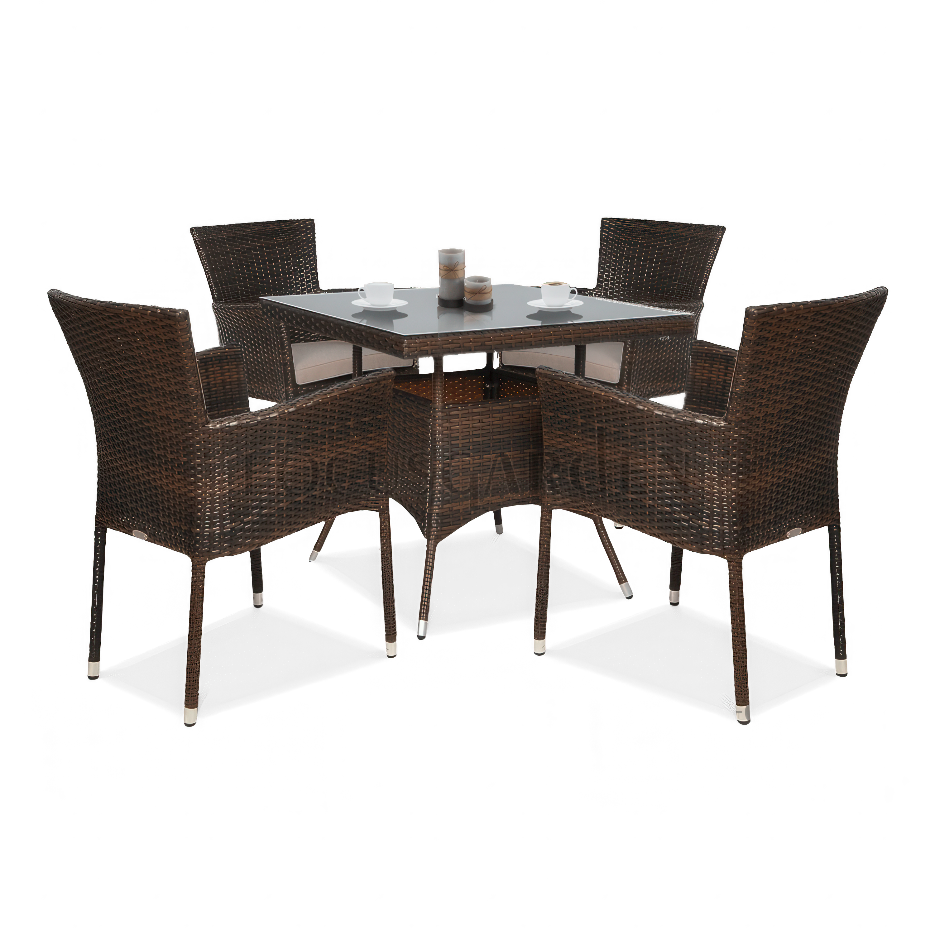 Technorattan set LERIDA/LUGO 4+1 Brown