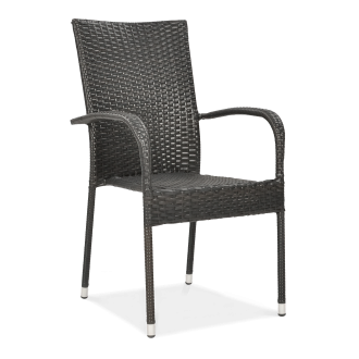 Krzesło z technorattanu FIESTA brązowe