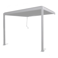 Grădină terasă pergolă, perete 3x3 Premium perete alb - Gutroof