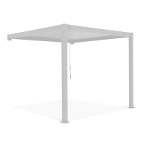 Premium perete patio pergola 3x4 alb - Gutroof