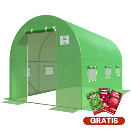 Tunel cu folie 2x3,5x2 - 7m2 Verde