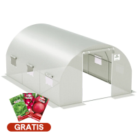 Tunel de folie 3x4.5x2 - 13.5m2 Alb