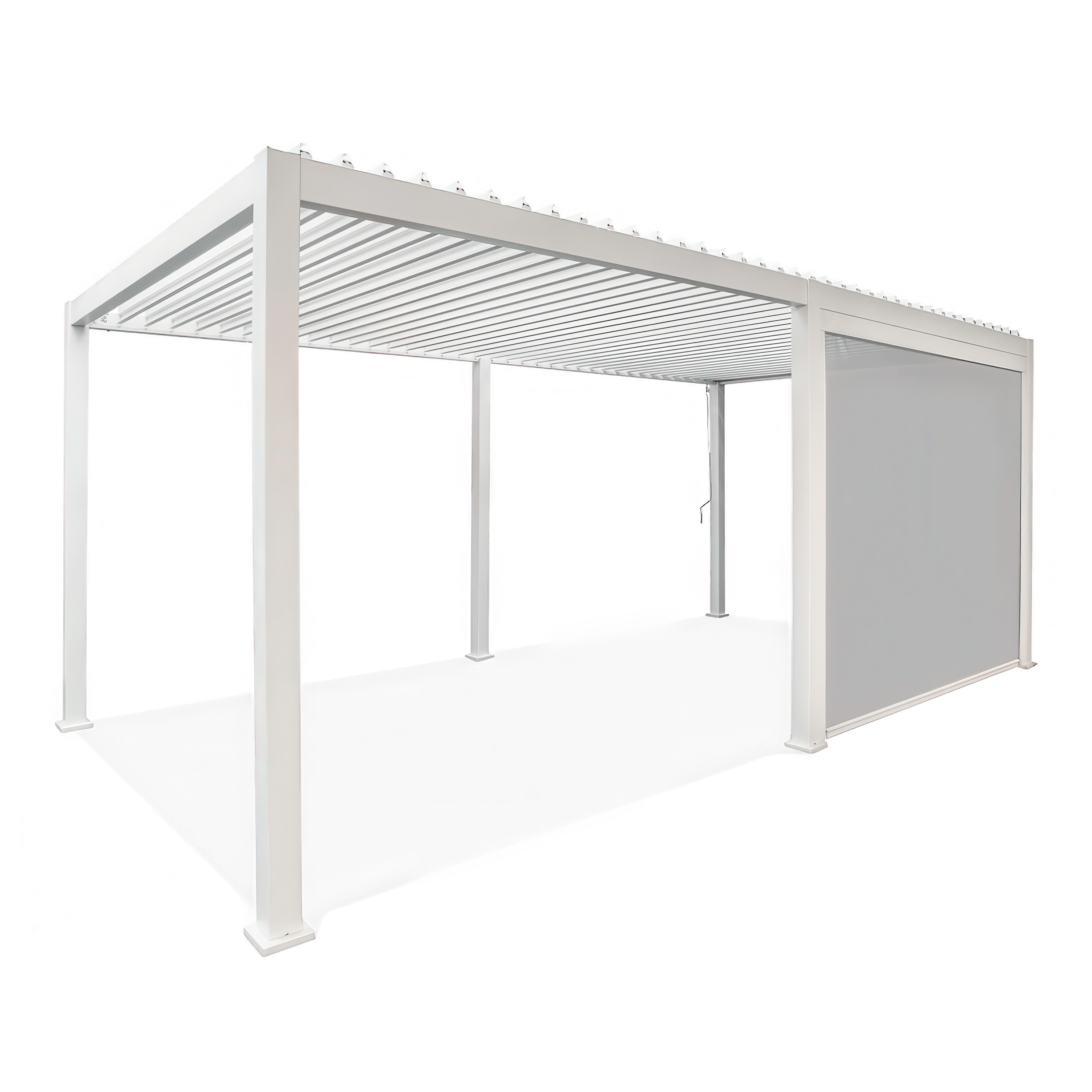 Jaluzele de coborâre pentru pergola Premium White 3m - Gutroof 