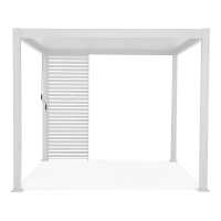 Panou orb de la pergola PREMIUM White, 123.5cm lățime - Gutroof