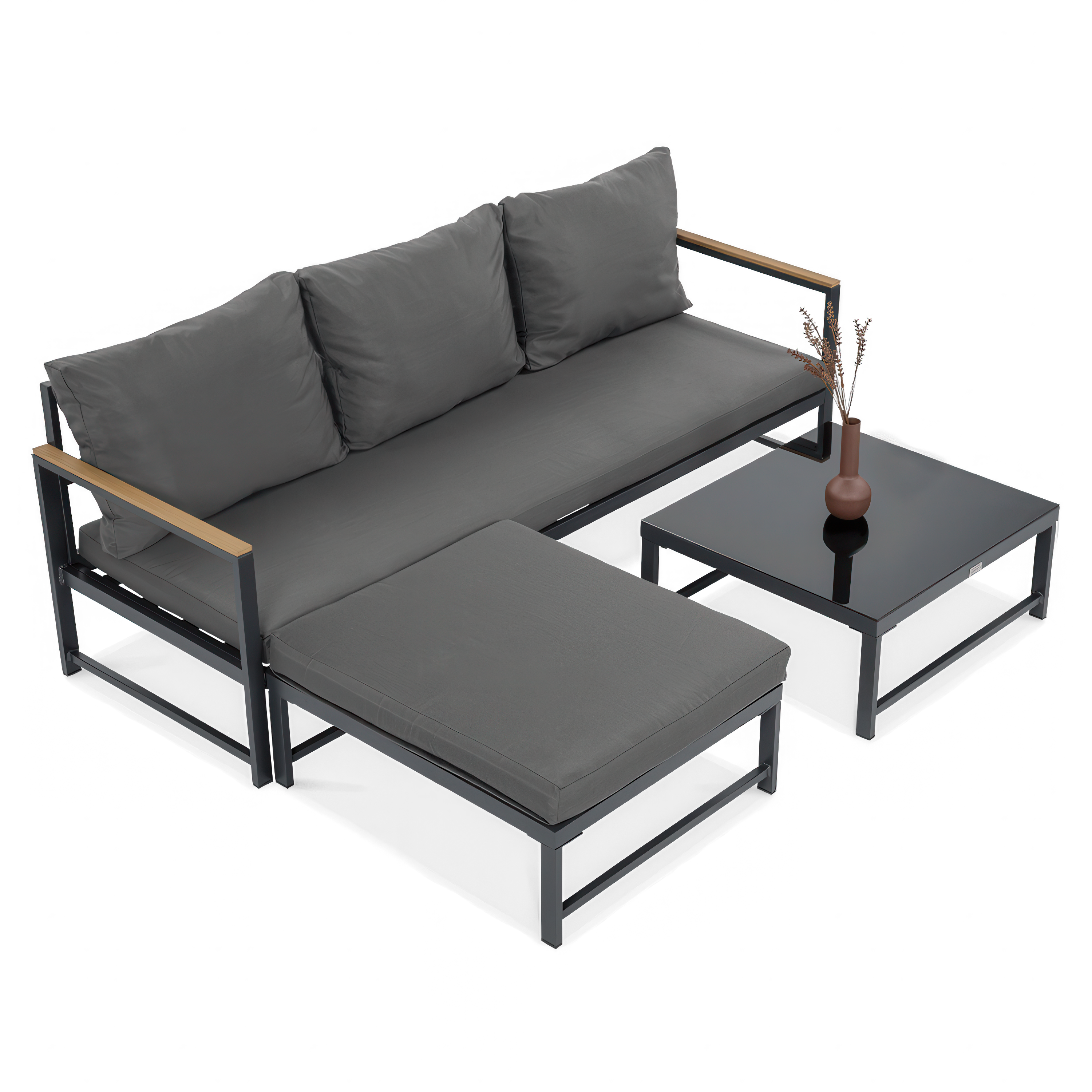 ORLANDO Colț de grădină gri închis - FOCUS GARDEN