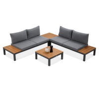 Colț de grădină WILLIAMS Lemn gri închis - FOCUS GARDEN