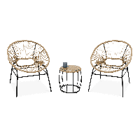 Set mobilier de grădină 2+1 MAYA Beige - FOCUS GARDEN