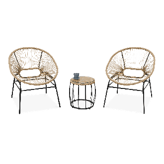 Set mobilier de grădină 2+1 MAYA Beige - FOCUS GARDEN