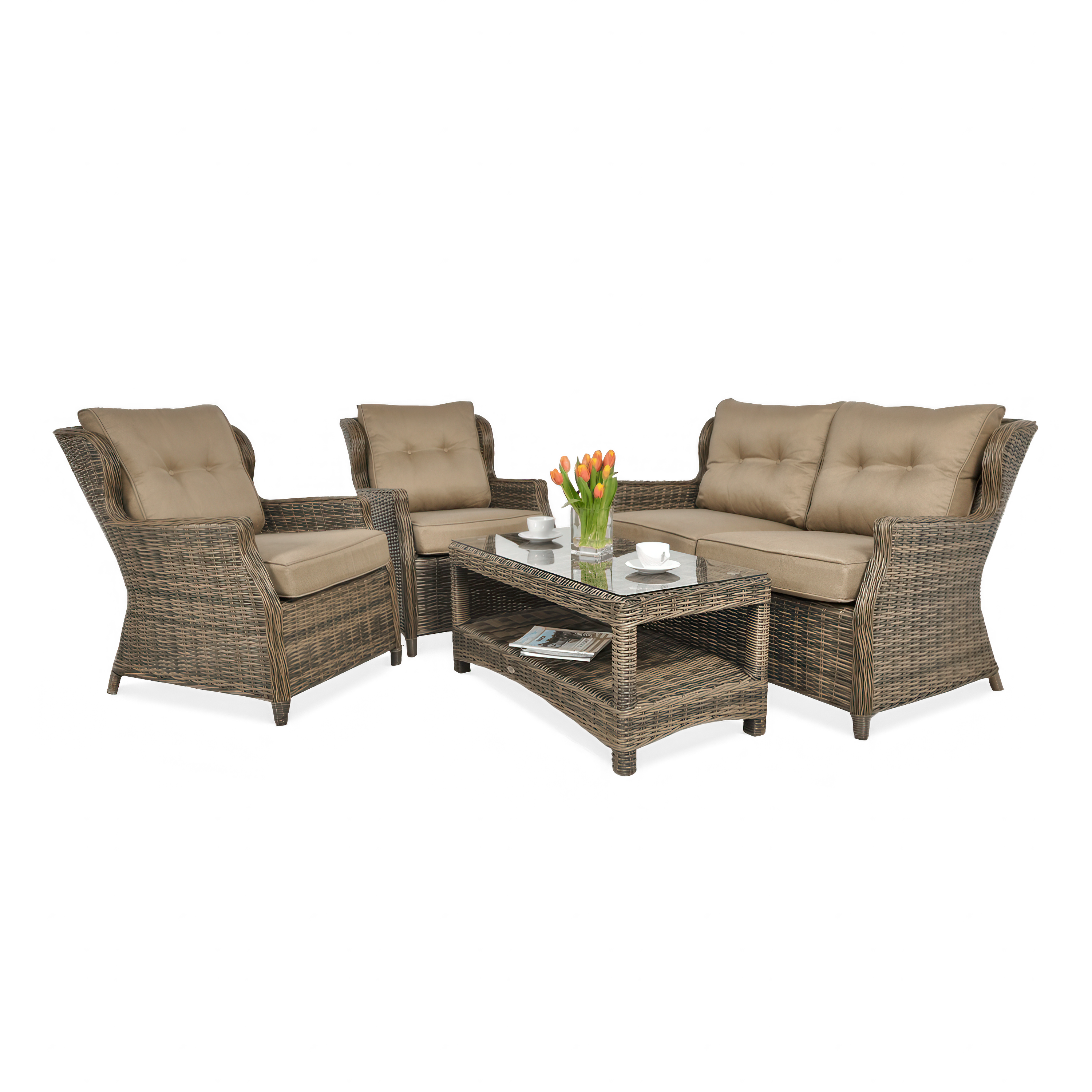 Technorattan mobilier TRIVENTO 2 Brown