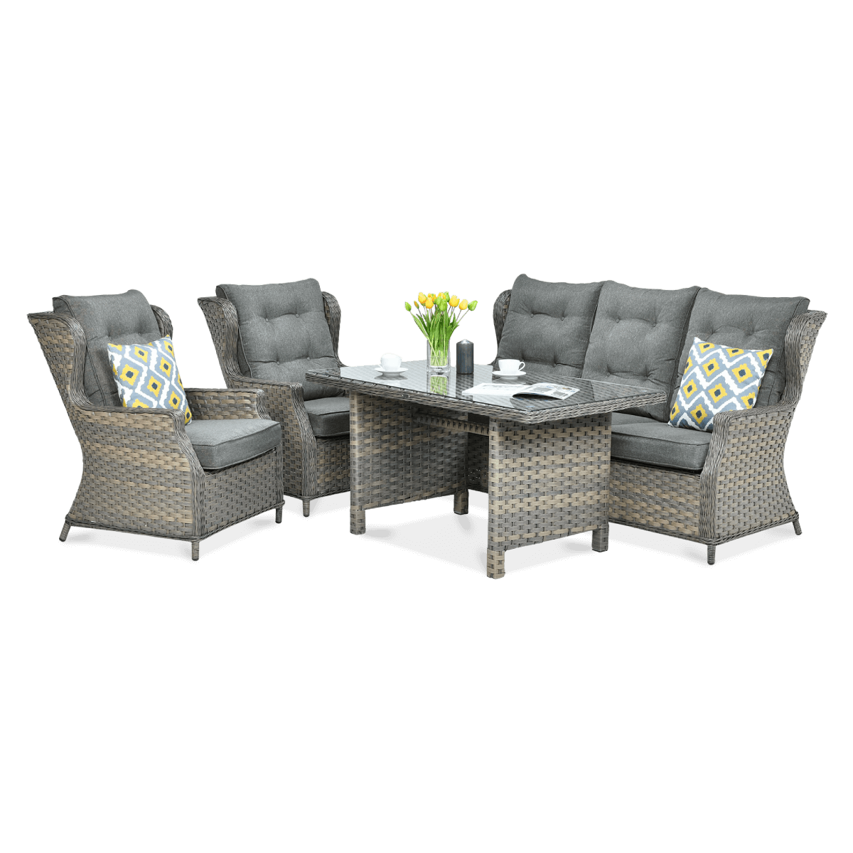 Technorattan mobilier TRIVENTO DINING 3 Melange