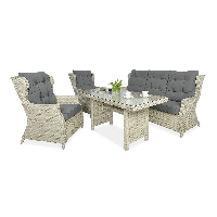 Technorattan mobilier TRIVENTO DINING 3 Melange White