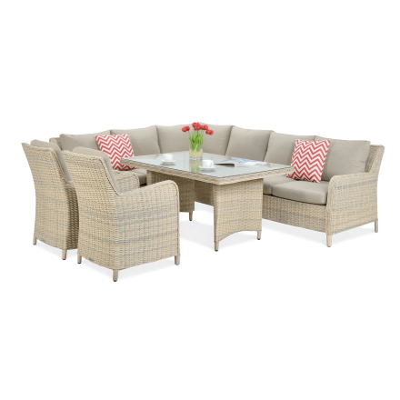 Technorattan canapea colț MARYLAND Bej