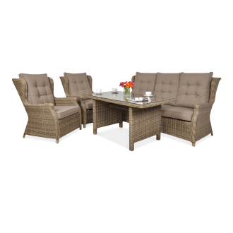 Technorattan mobilier TRIVENTO DINING 3 Brown