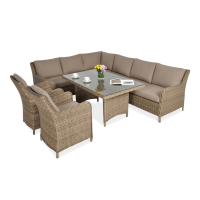 Technorattan canapea colț MARYLAND Brown