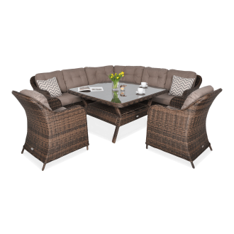 Technorattan canapea de colț SAVONA Brown