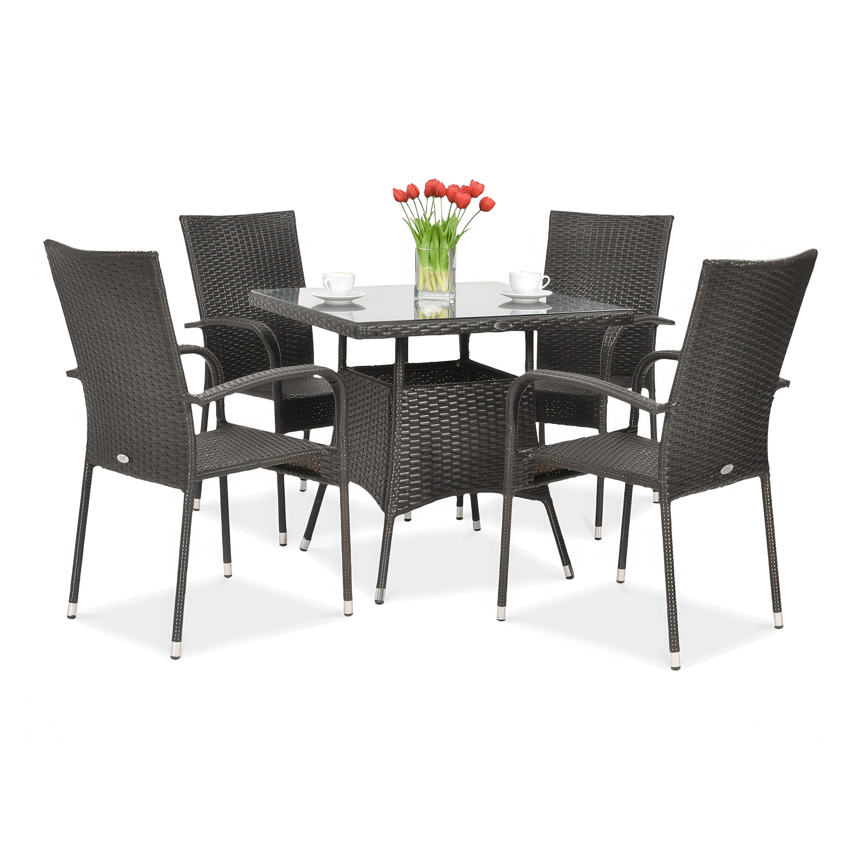 FIESTA/LUGO set de grădină technorattan 4+1 Brown