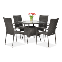 FIESTA/LUGO set de grădină technorattan 4+1 Brown