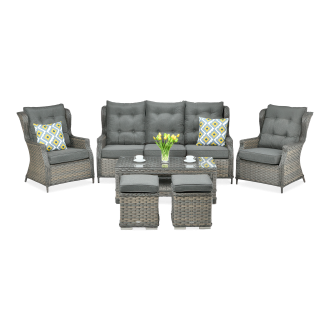 Set Technorattan TRIVENTO 3 + PUFY Melange