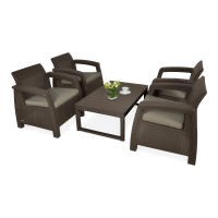 Zestaw ogrodowy CORFU QUATTRO/LYON Brown