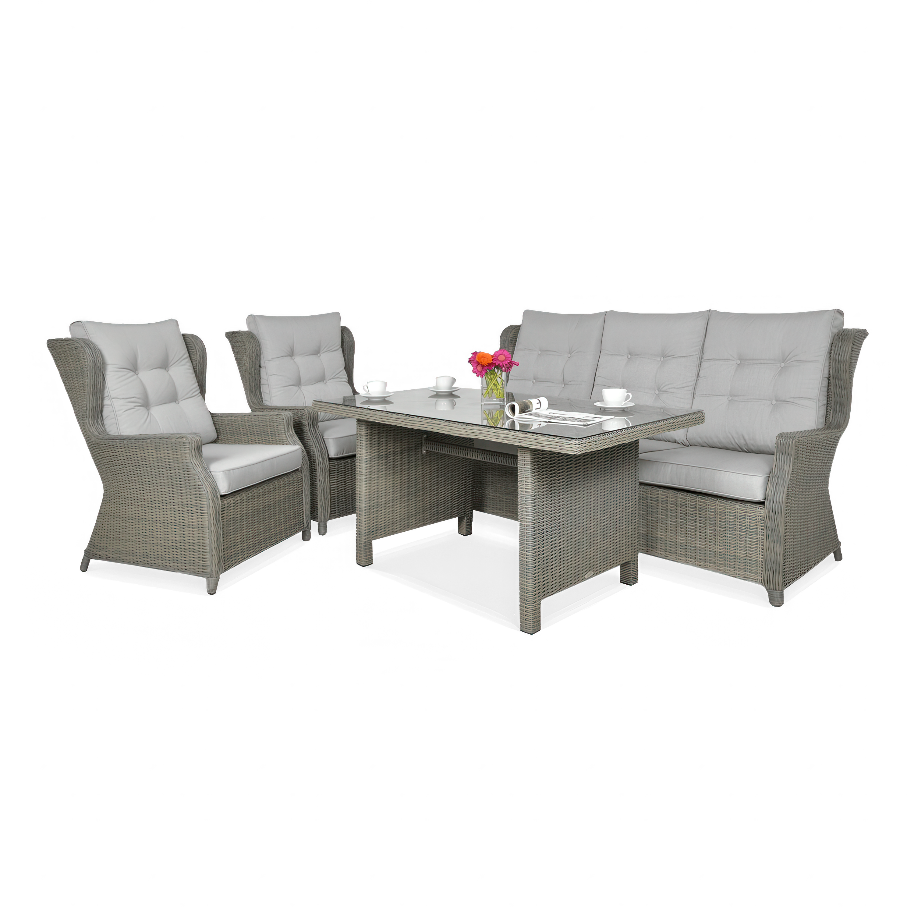 Meble technorattanowe TRIVENTO DINING 3 Grey