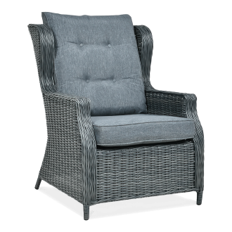 Technorattan fotoliu TRIVENTO Gri închis