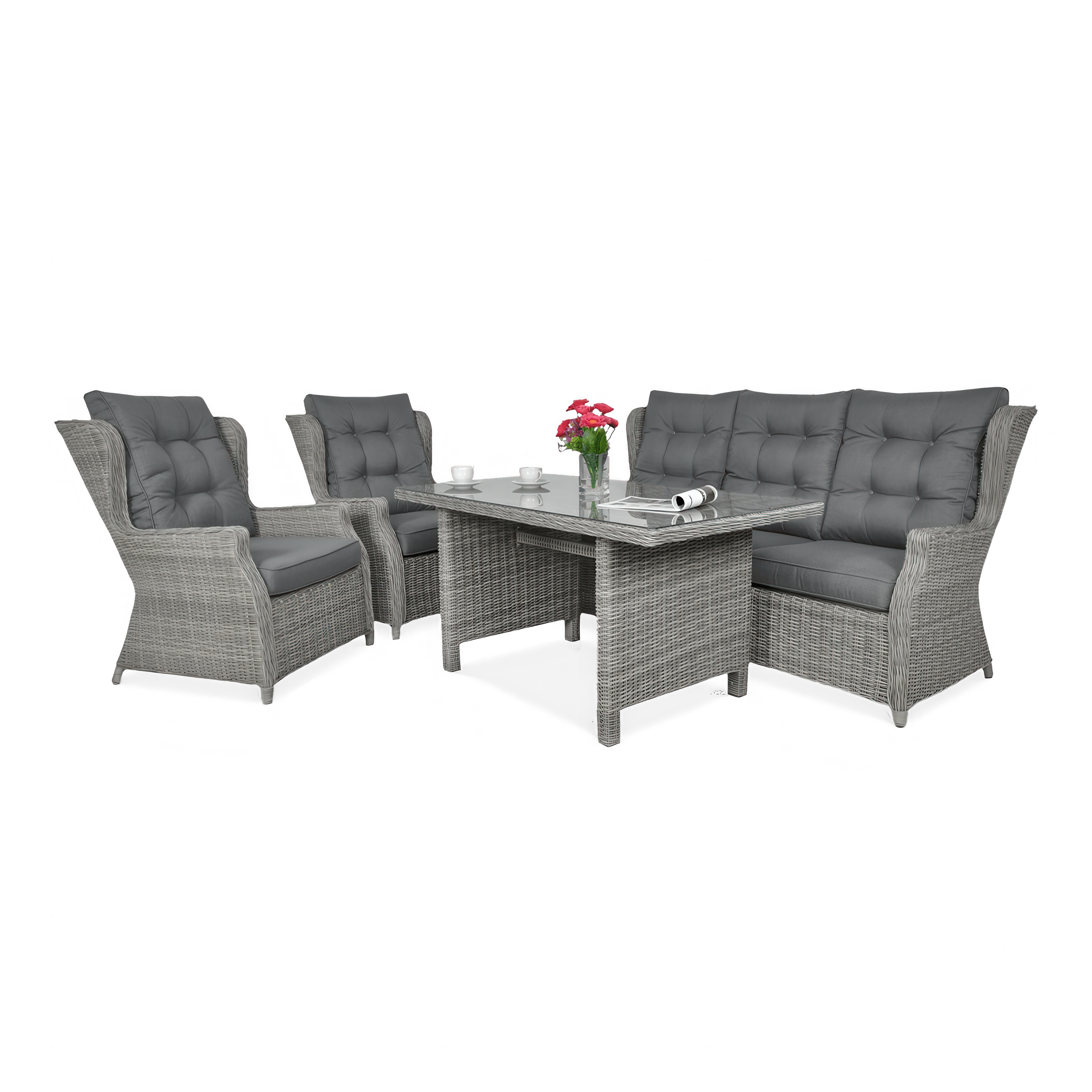 Technorattan mobilier TRIVENTO DINING 3 Stone Grey