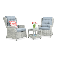 TRIVENTO DUO Set canapea albă gri