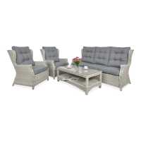 Technorattan set TRIVENTO 3 alb gri