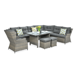 Technorattan canapea de colț TRIVENTO DINING Melange