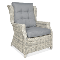 Technorattan fotoliu TRIVENTO alb gri