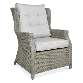 Technorattan fotoliu de grădină TRIVENTO Gri