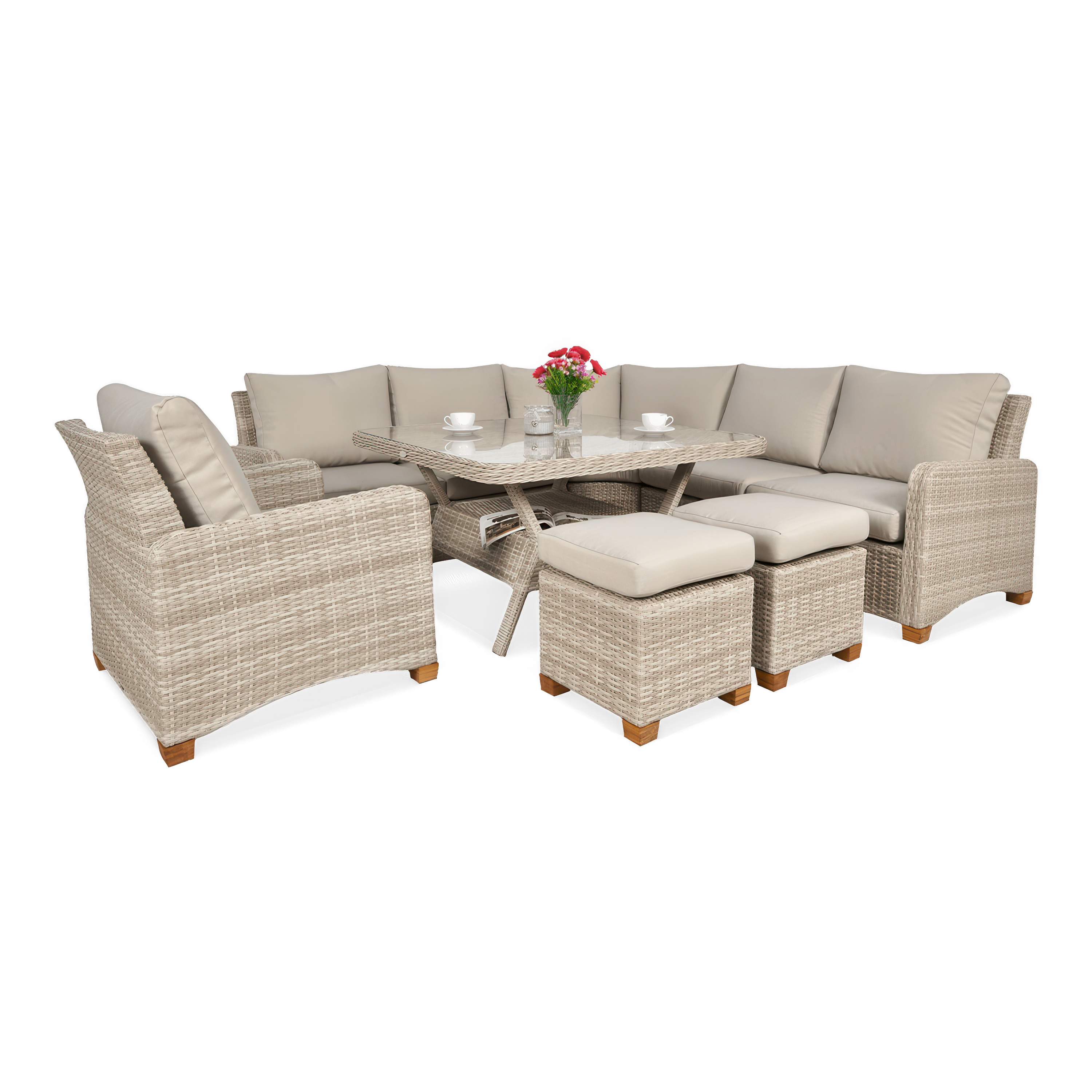 Technorattan colț canapea TOLEDO DINING Bej