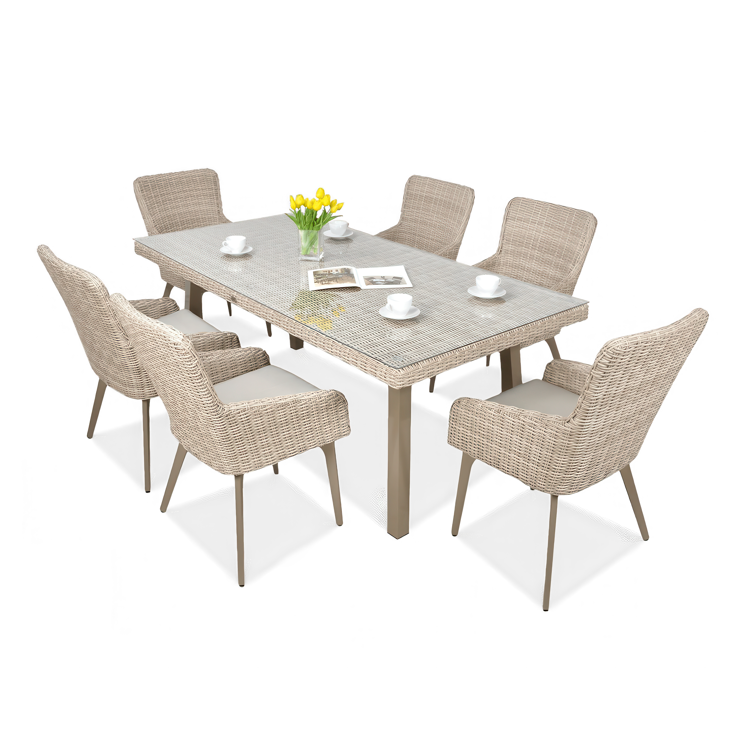 MILANO 6/200 Set Technorattan bej deschis