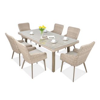 MILANO 6/200 Set Technorattan bej deschis