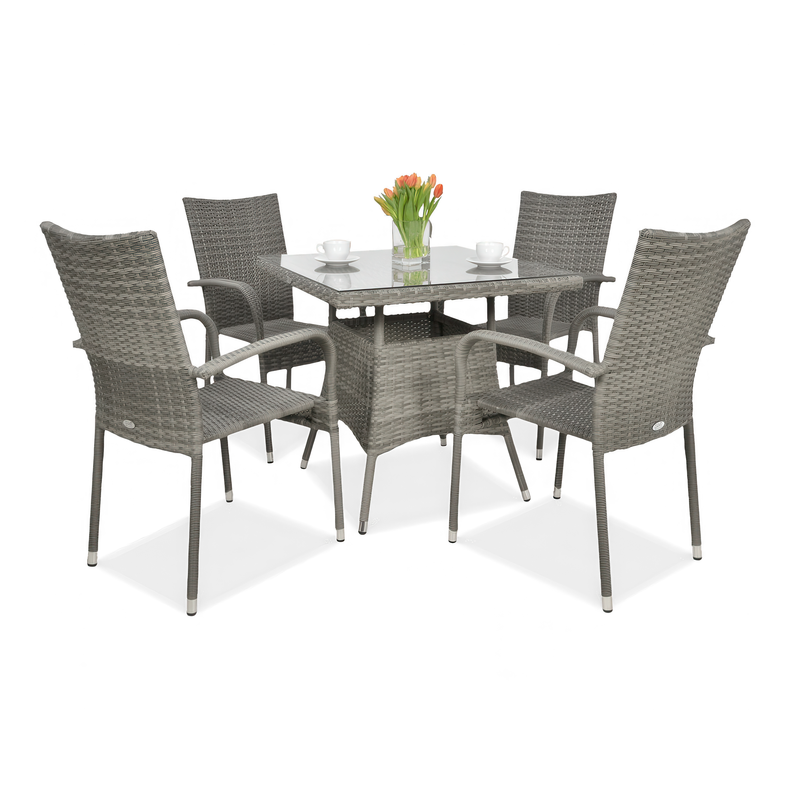 FIESTA/LUGO 4+1 Set de grădină Technorattan gri delfin