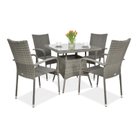 FIESTA/LUGO 4+1 Set de grădină Technorattan gri delfin