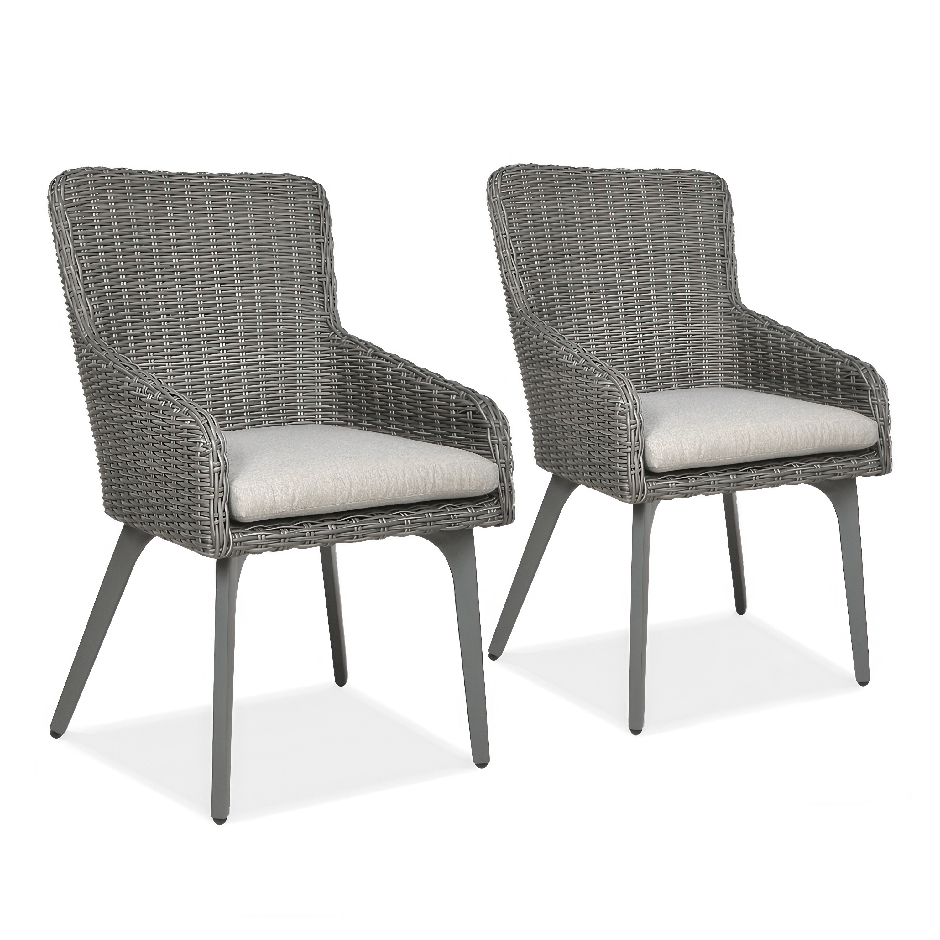 Fotoliu Technorattan 2x MILANO Gri închis