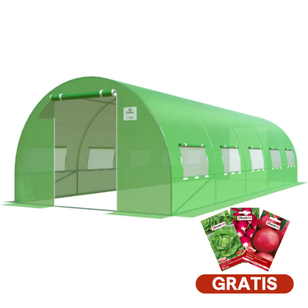 Tunel cu ușă dublă 3x8x2 - 24m2 Verde