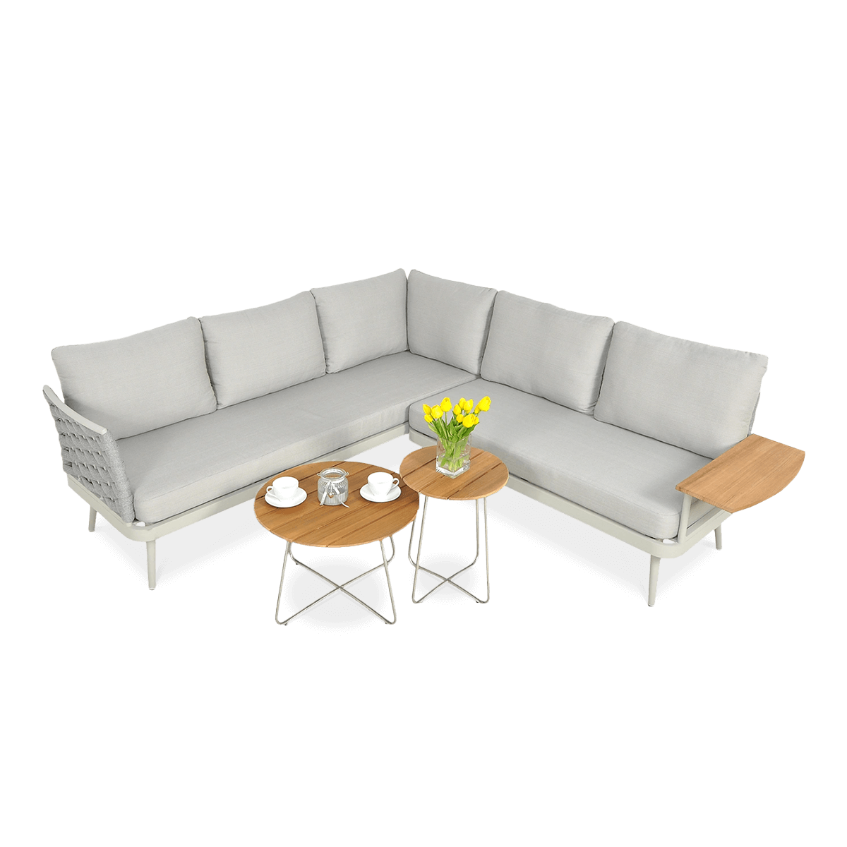 Colț de grădină RENO Gri deschis