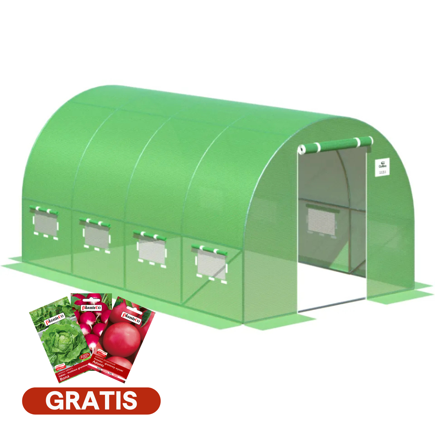 Tunel de folie 2.5x4x2 - 10m2 Verde