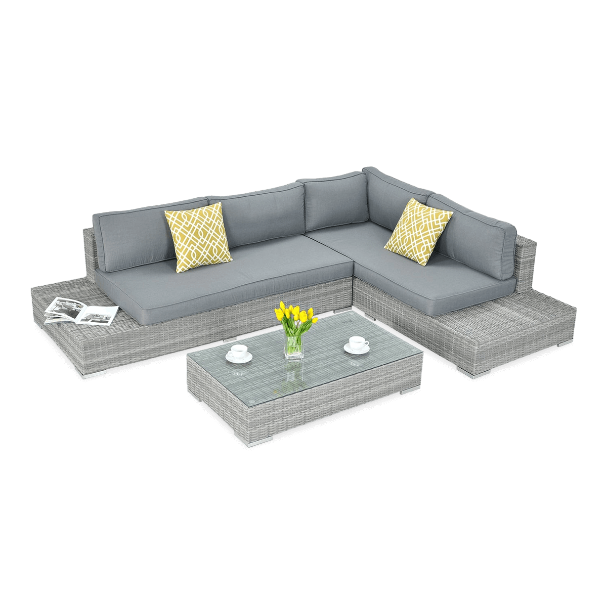 Technorattan colț VERONA Stone Grey