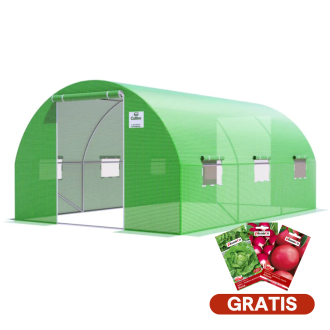 Tunel cu ușă dublă 3x4.5x2 - 13.5m2 Verde