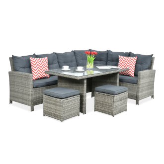 Canapea de colț Technorattan IBIZA Grey