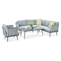 Canapea pat MARINEL + fotoliu Graphite