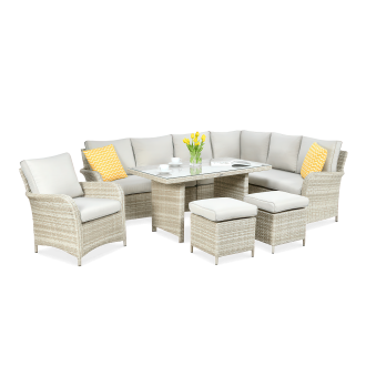 Technorattan canapea de colț VENTURA GRAND Bej