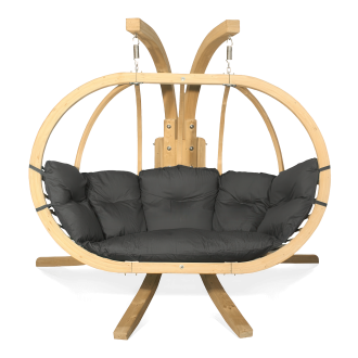 O-ZONE PREMIER fotoliu suspendat din lemn Grafit