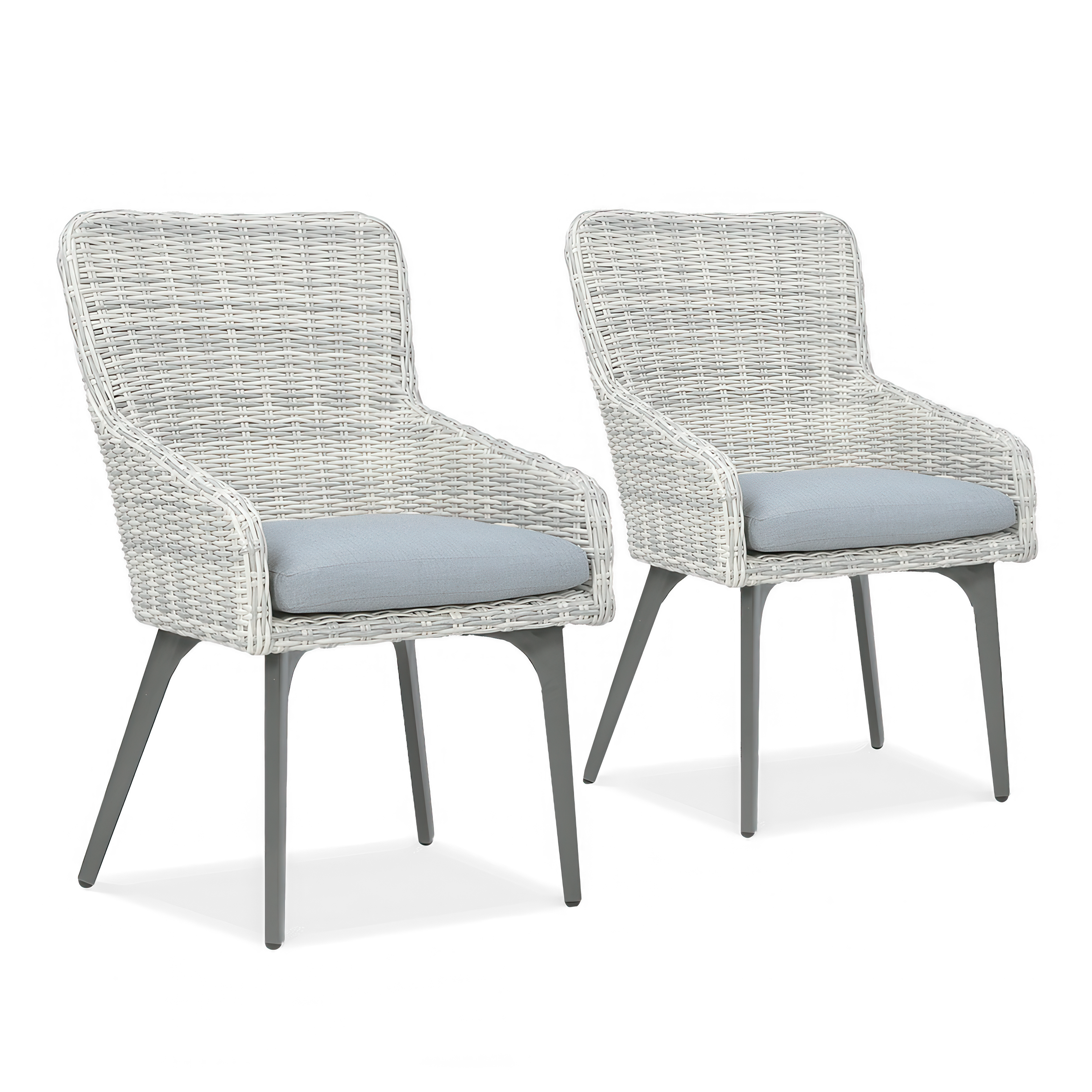 Technorattan fotoliu 2x MILANO alb gri